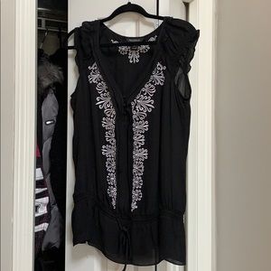 Black Drawstring Top